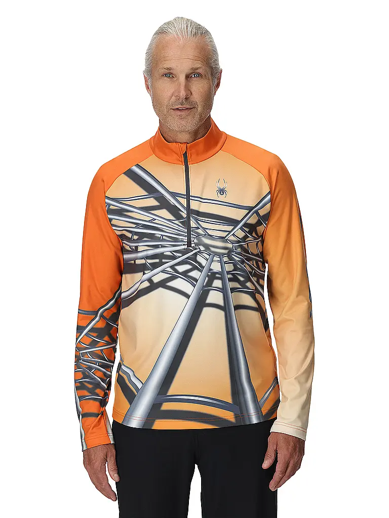 SPYDER | Camiseta interior con cremallera Legacy para hombre | Naranja