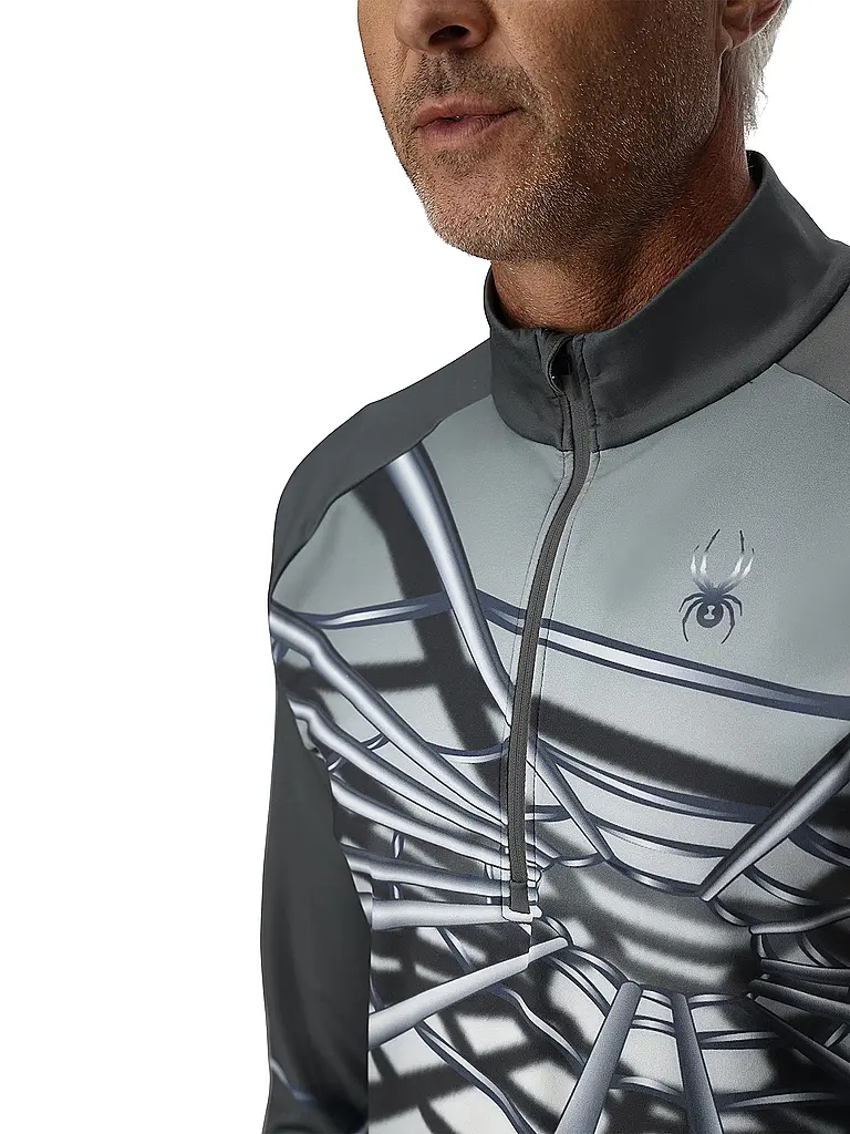 SPYDER | Camiseta interior con cremallera Legacy para hombre | Gris
