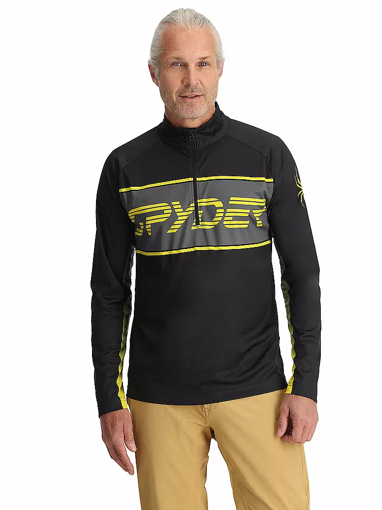 SPYDER | Camiseta interior con cremallera Paramount para hombre | Amarillo