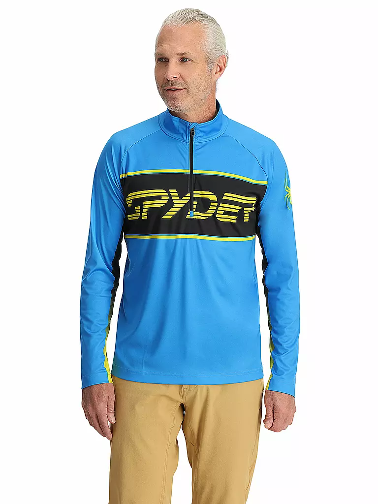 SPYDER | Camiseta interior con cremallera Paramount para hombre | Azul