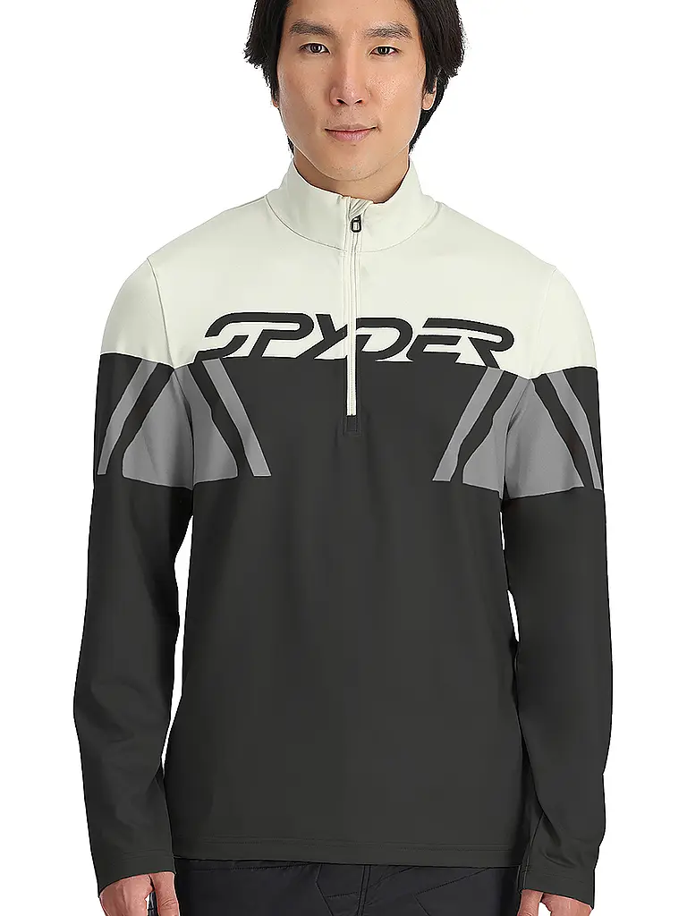 SPYDER | Camiseta interior con cremallera Paramount para hombre | Negro