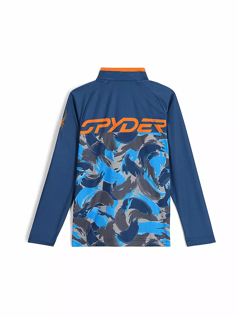 SPYDER | Camiseta interior con cremallera y estampado de camuflaje para niños |