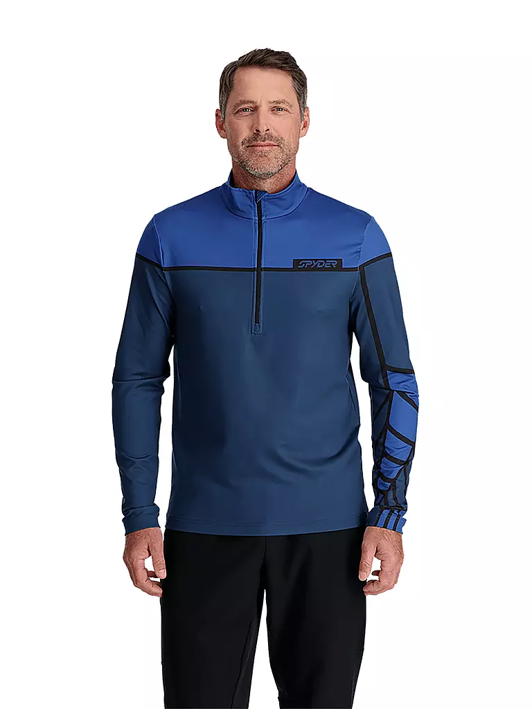 SPYDER | Herren Unterzieh Zipshirt Capitol | Azul oscuro