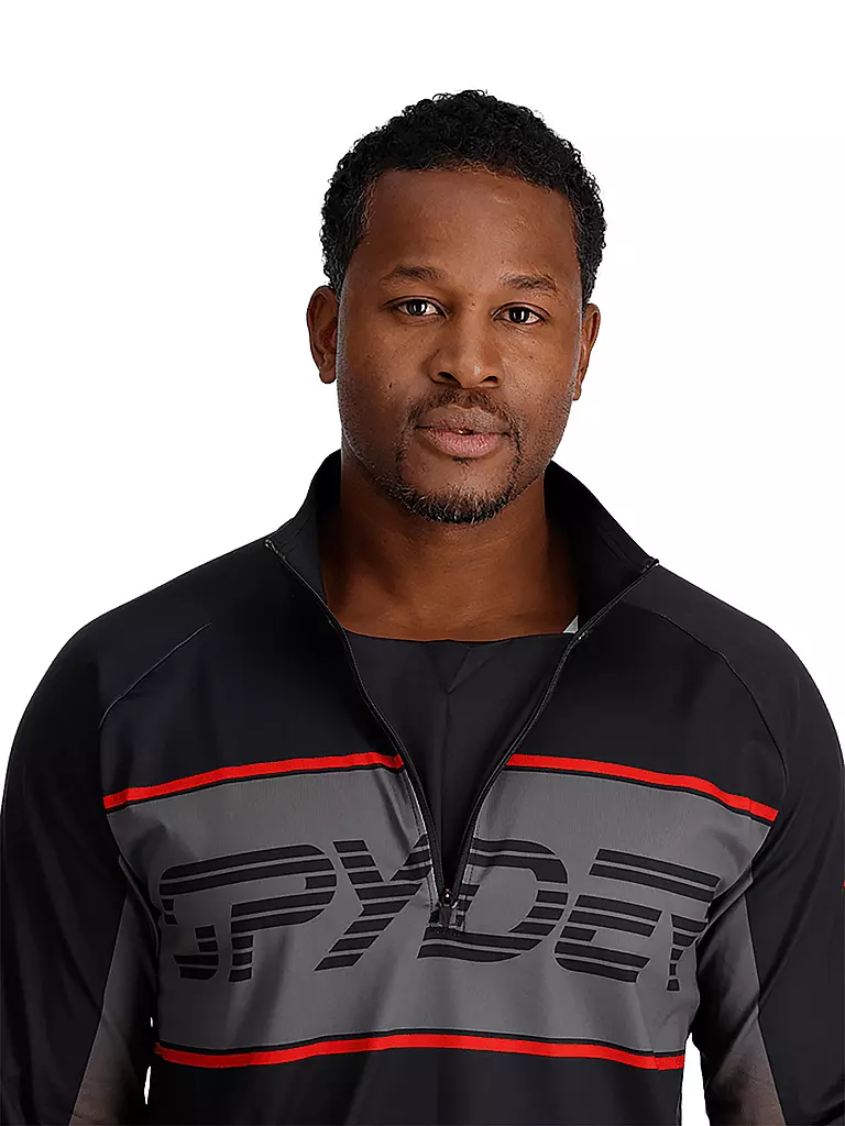 SPYDER | Herren Unterzieh Zipshirt Paramount | Negro