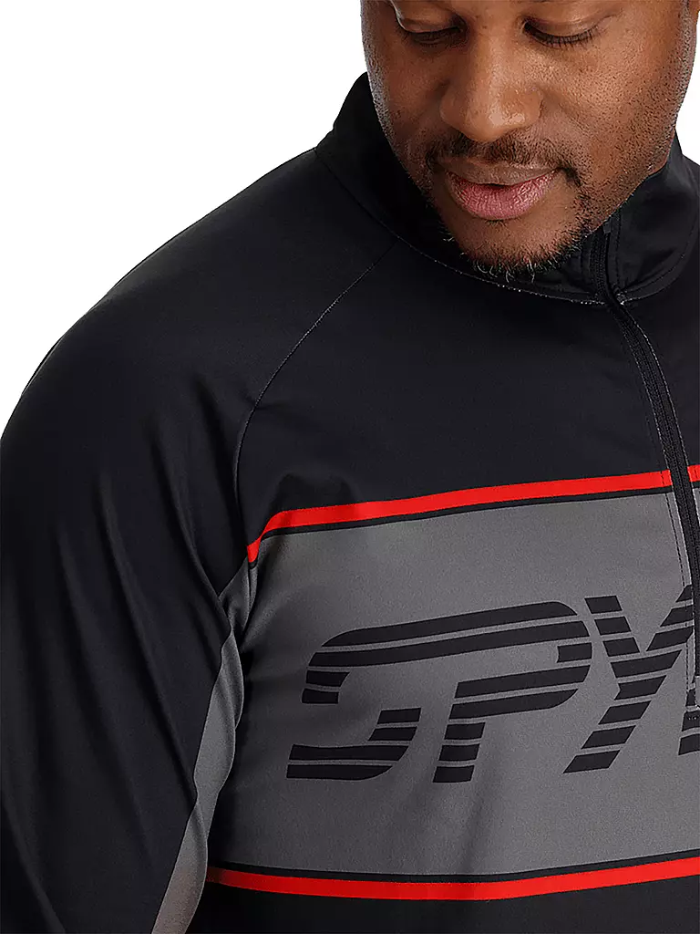 SPYDER | Herren Unterzieh Zipshirt Paramount | Negro
