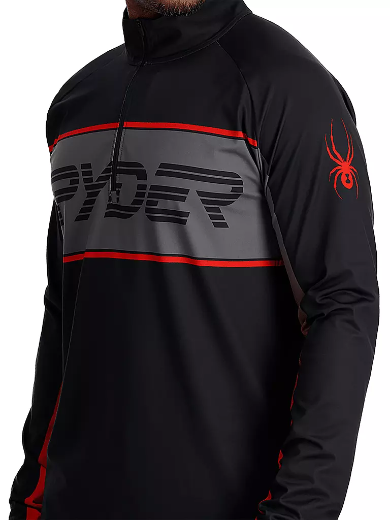 SPYDER | Herren Unterzieh Zipshirt Paramount | Negro