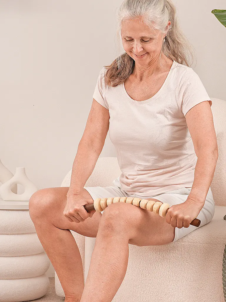 STYLEHOLZ | Rodillo de fascia Woodstick FLEX | Marrón claro