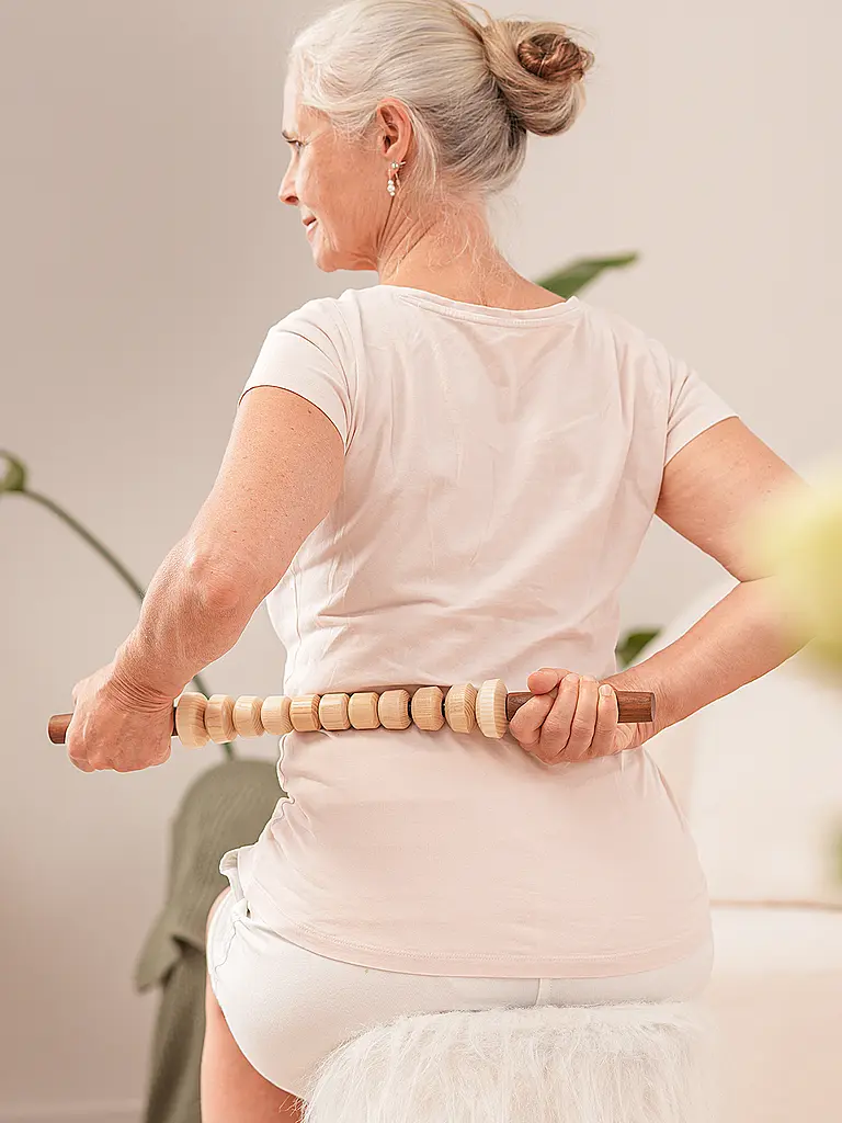 STYLEHOLZ | Rodillo de fascia Woodstick FLEX | Marrón claro