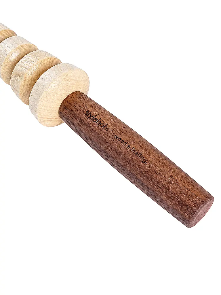 STYLEHOLZ | Rodillo de fascia Woodstick FLEX | Marrón claro