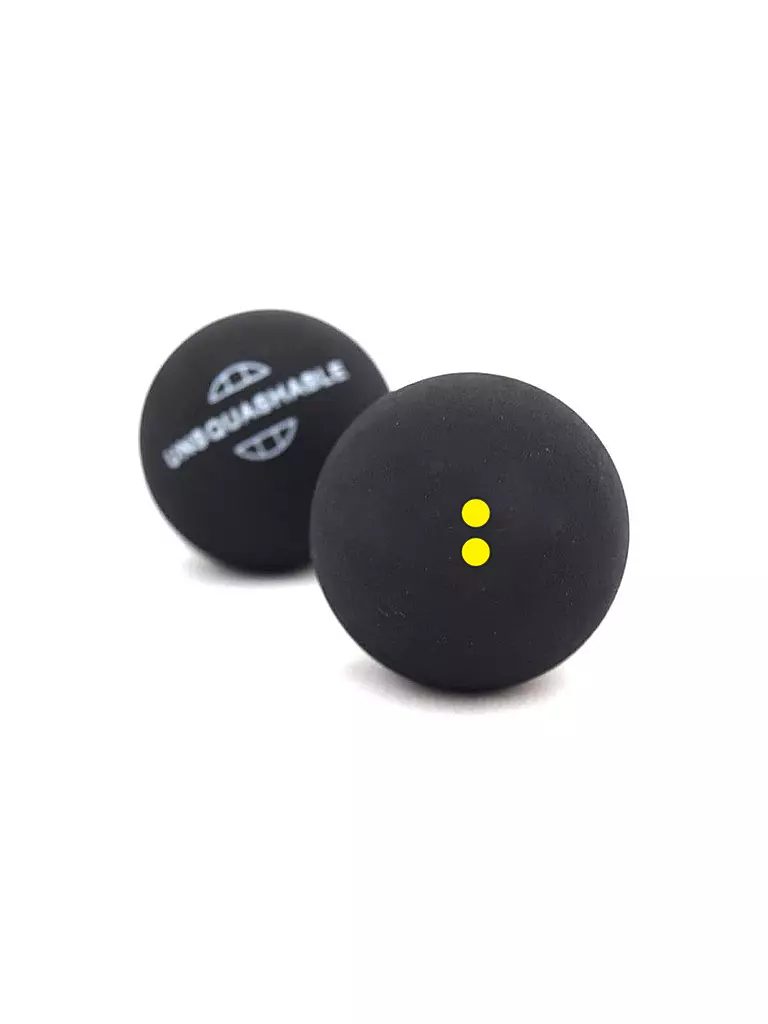 TALBOT TORRO | Pelotas de squash, blíster de 2 unidades, doble punto amarillo / Extraslow | Negro