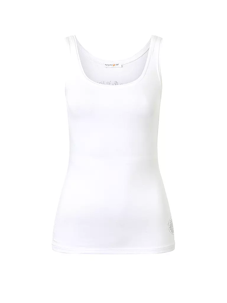 THE SPIRIT OF OM | Camiseta de yoga de bambú para mujer | Blanco