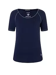 THE SPIRIT OF OM | Camiseta de yoga de bambú raglán para mujer | Azul oscuro