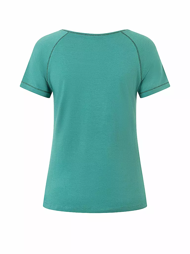 THE SPIRIT OF OM | Camiseta de yoga para mujer Raglán OM Corazón | Oliva