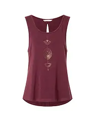 THE SPIRIT OF OM | Camiseta de yoga Vahita para mujer | Rojo oscuro