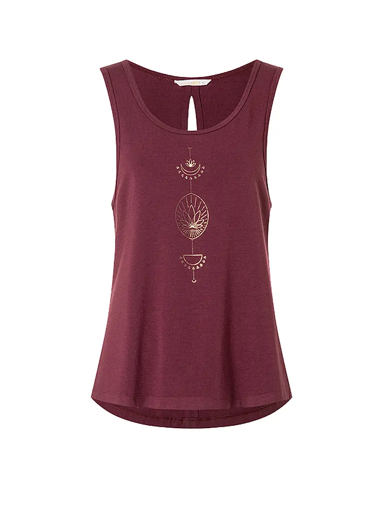 THE SPIRIT OF OM | Camiseta de yoga Vahita para mujer | Rojo oscuro