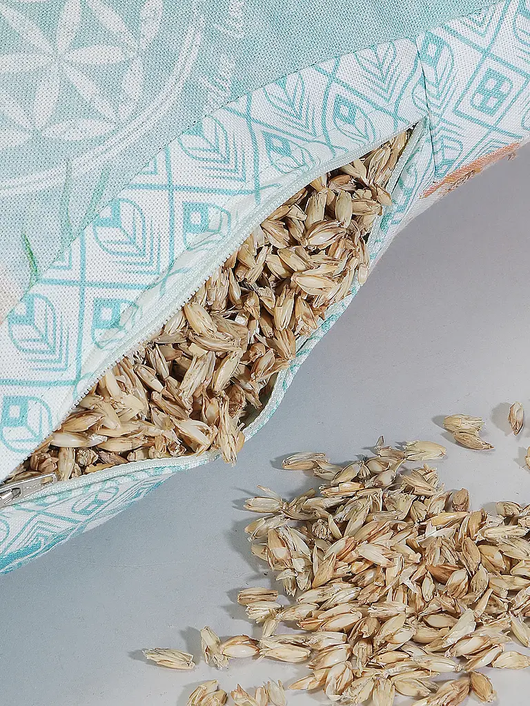 THE SPIRIT OF OM | Cojín de meditación media luna jade/naranja | 