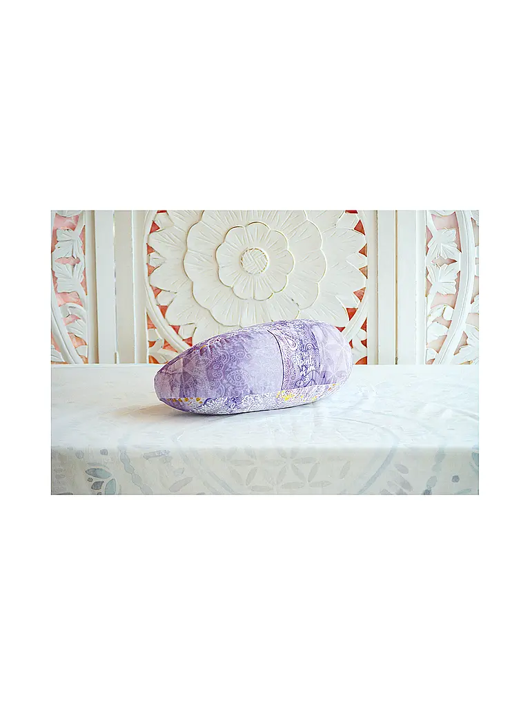 THE SPIRIT OF OM | Cojín de meditación media luna lila | 