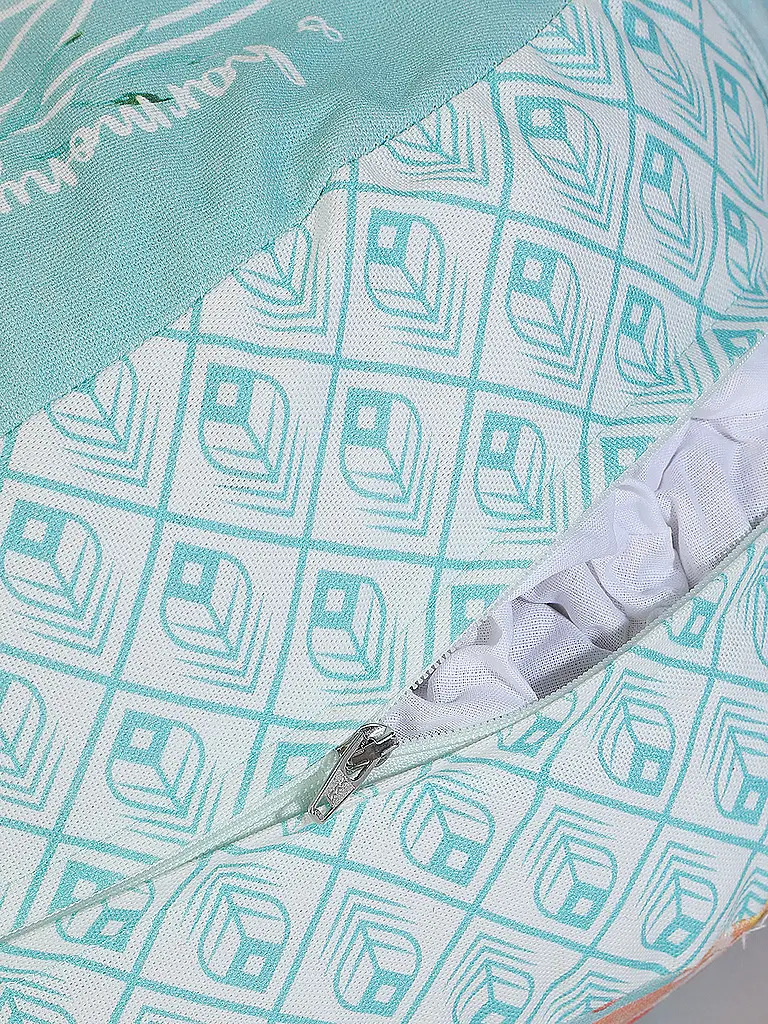 THE SPIRIT OF OM | Cojín de meditación redondo jade/naranja | 