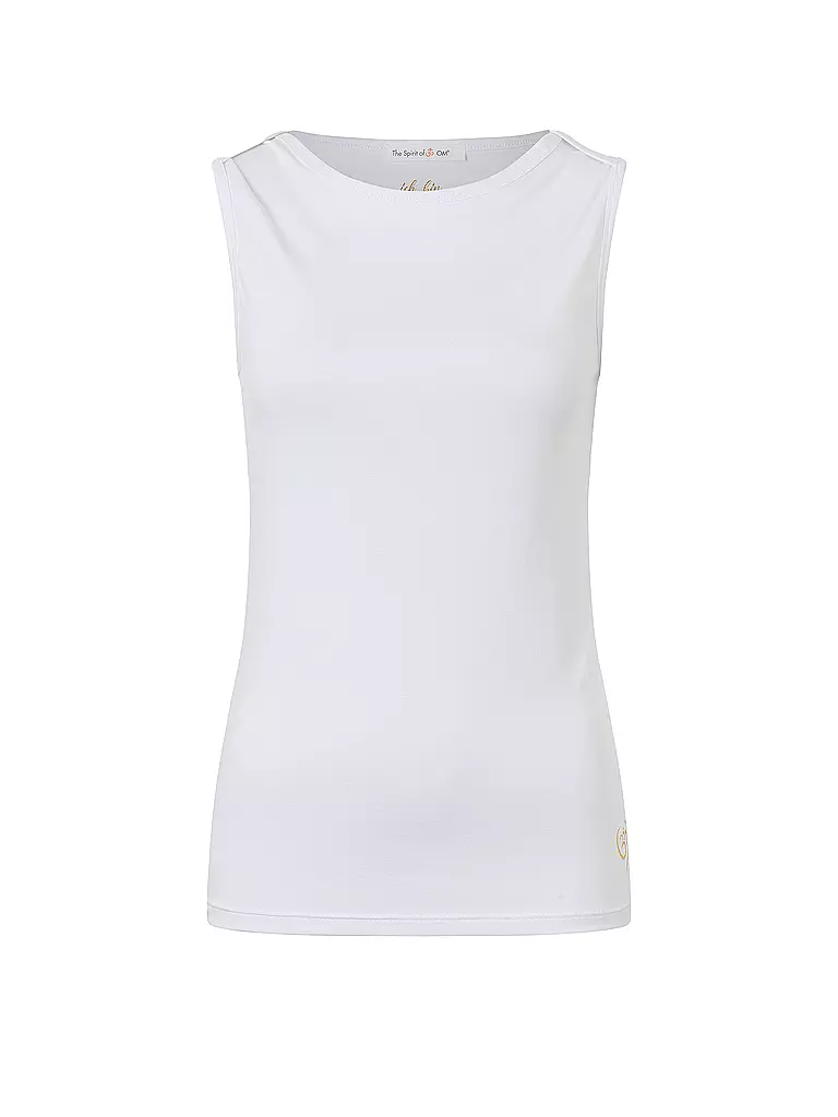 THE SPIRIT OF OM | Tank de yoga de bambú para mujer | Blanco