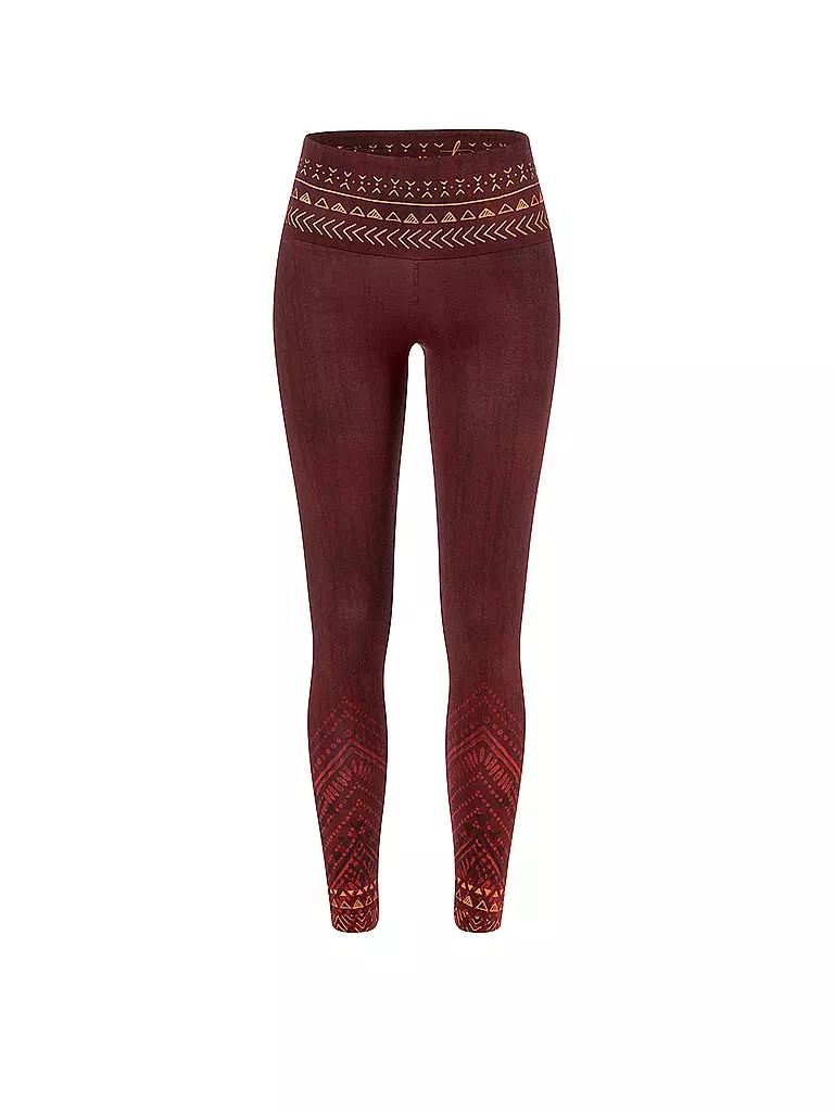 THE SPIRIT OF OM | Yogatight Shakti para mujer | Rojo oscuro