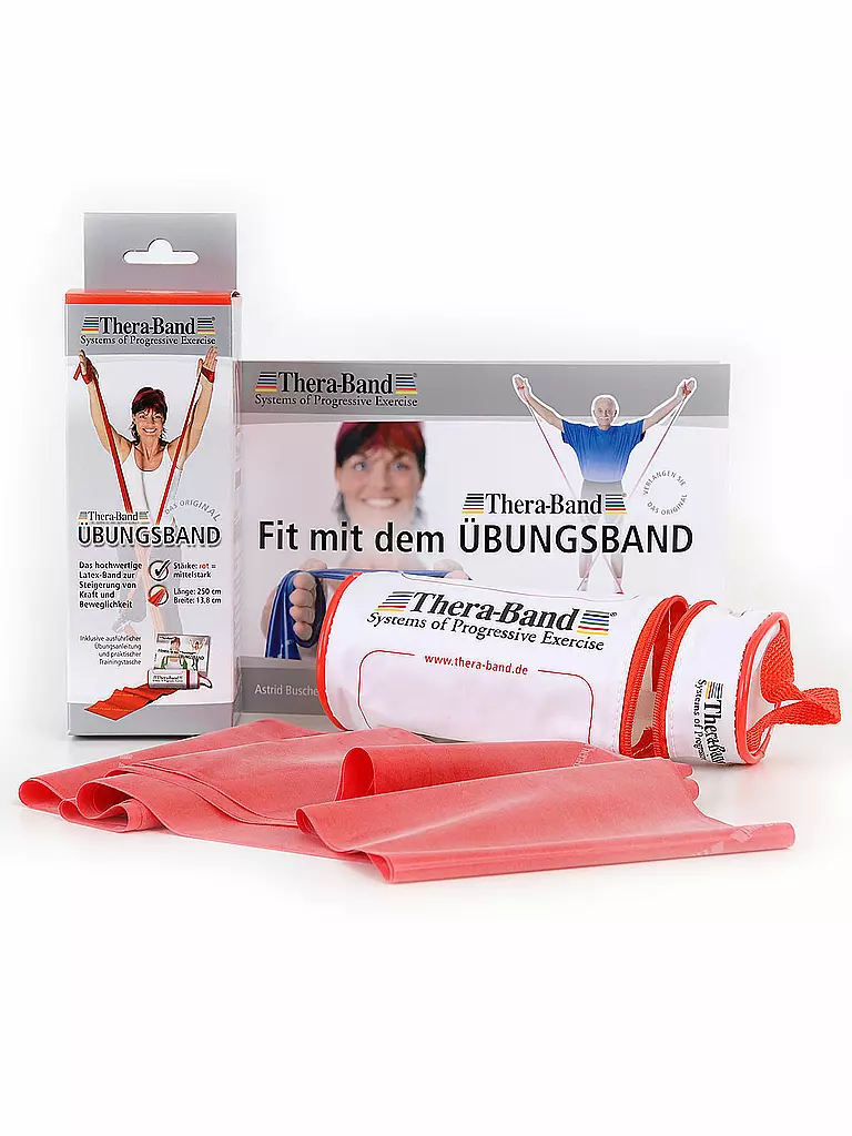 THERA-BAND | Thera-Band con Zipbox 2.5m de resistencia media | Rojo