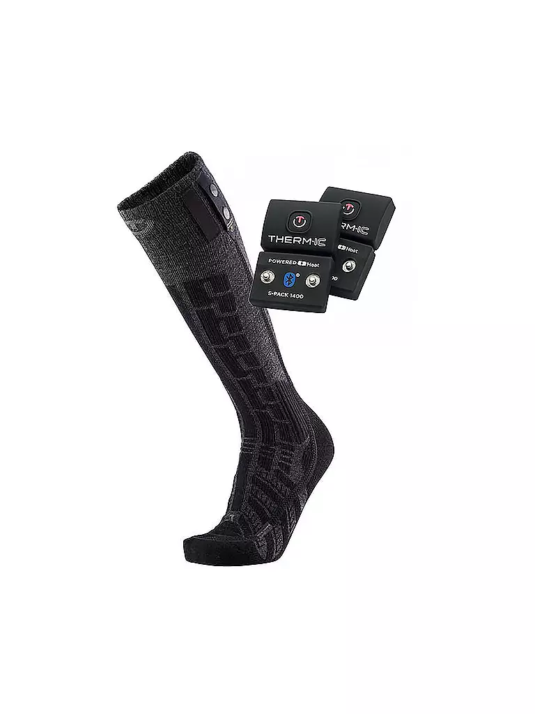 THERM-IC | Calcetines de esquí calefactables Ultra Warm Comfort S.E.T + S-PACK 1400B | Negro