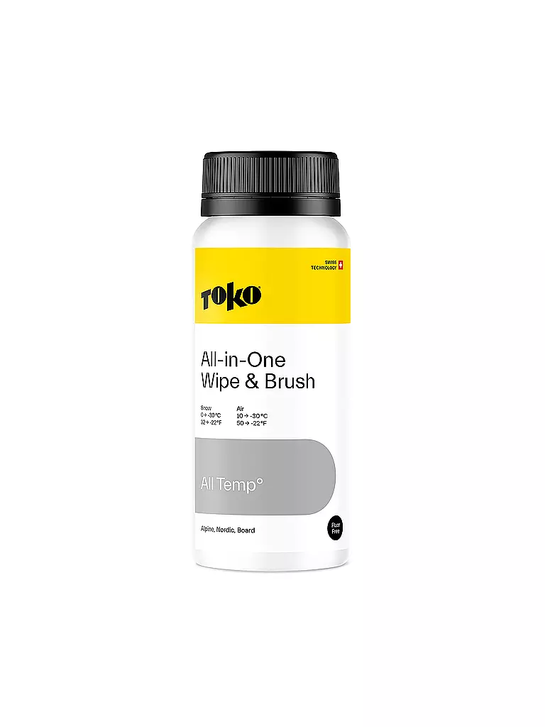 TOKO | Cera para esquíes All-In-One Wipe & Brush | Sin color