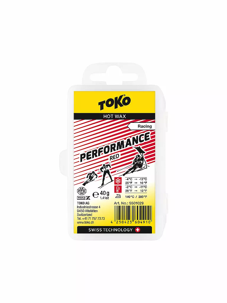 TOKO | Cera para esquíes Performance Hot Wax red 40g | Sin color