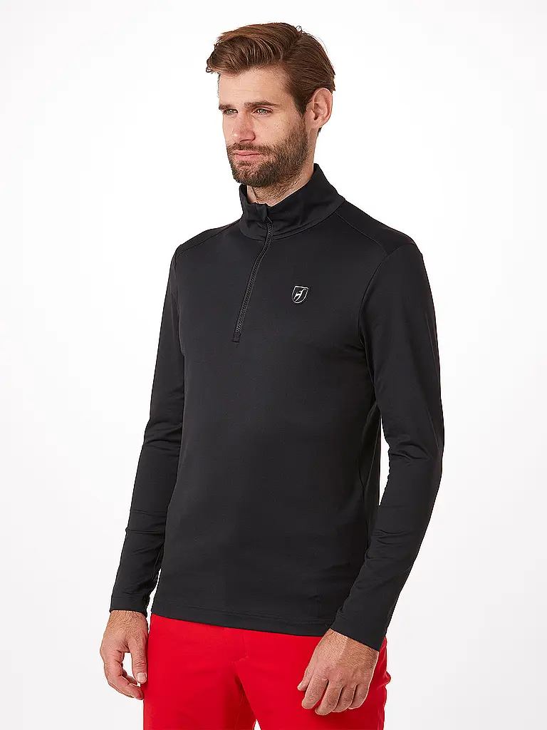 TONI SAILER | Camiseta interior con cremallera Brendan para hombre | Negro