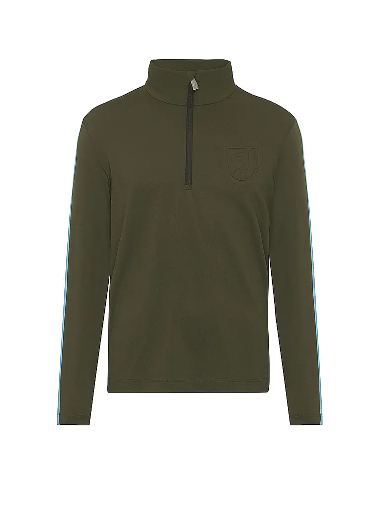 TONI SAILER | Camiseta interior con cremallera Giorgio para hombre | Verde oscuro