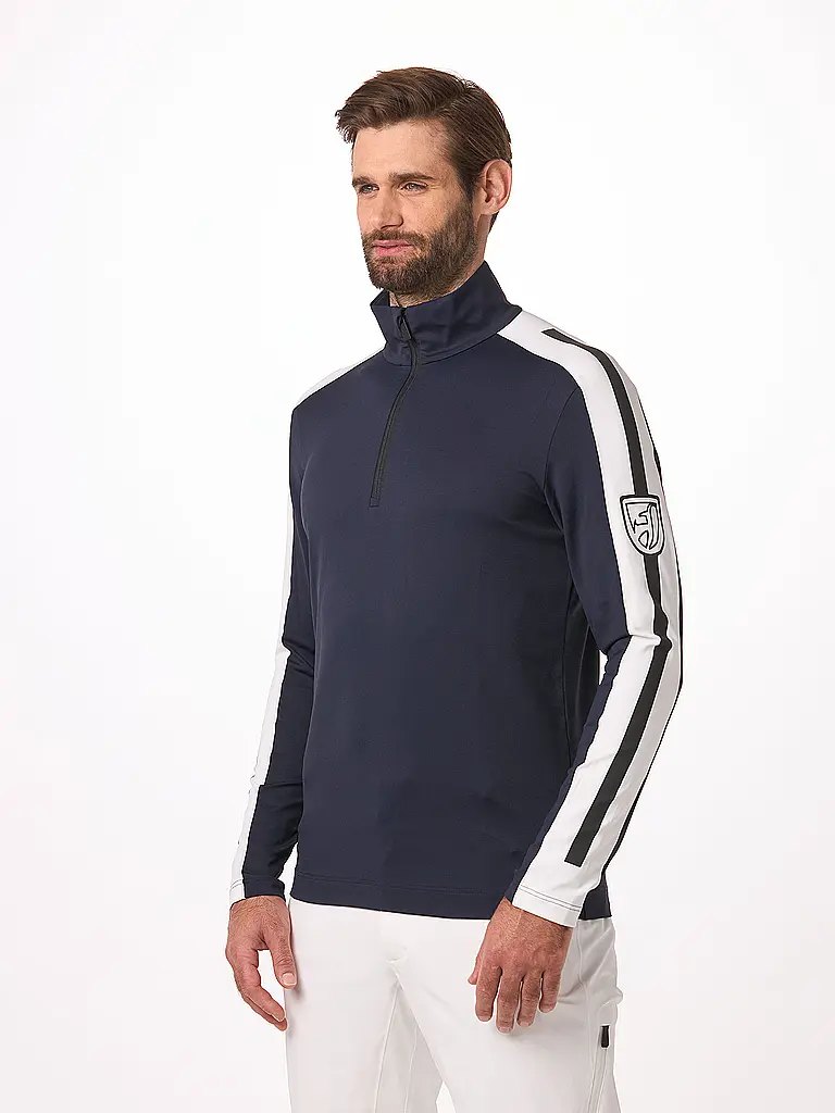 TONI SAILER | Camiseta interior con cremallera Jordy para hombre | Azul oscuro