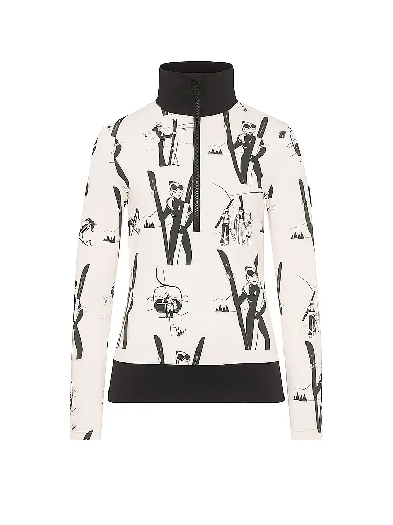 TONI SAILER | Camiseta interior con cremallera para mujer Wieka Print | Blanco