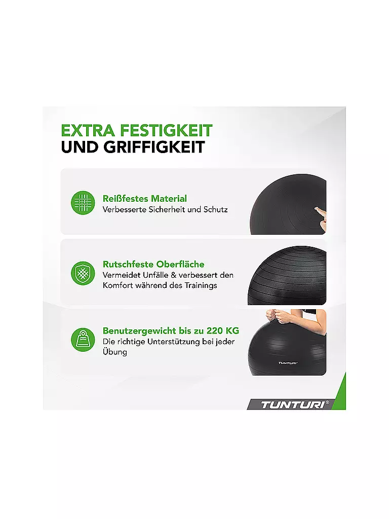 TUNTURI | Pelota de gimnasia Anti Burst 65cm | 