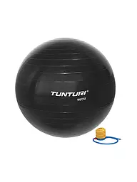 TUNTURI | Pelota de gimnasia de 90 cm con bomba | Negro