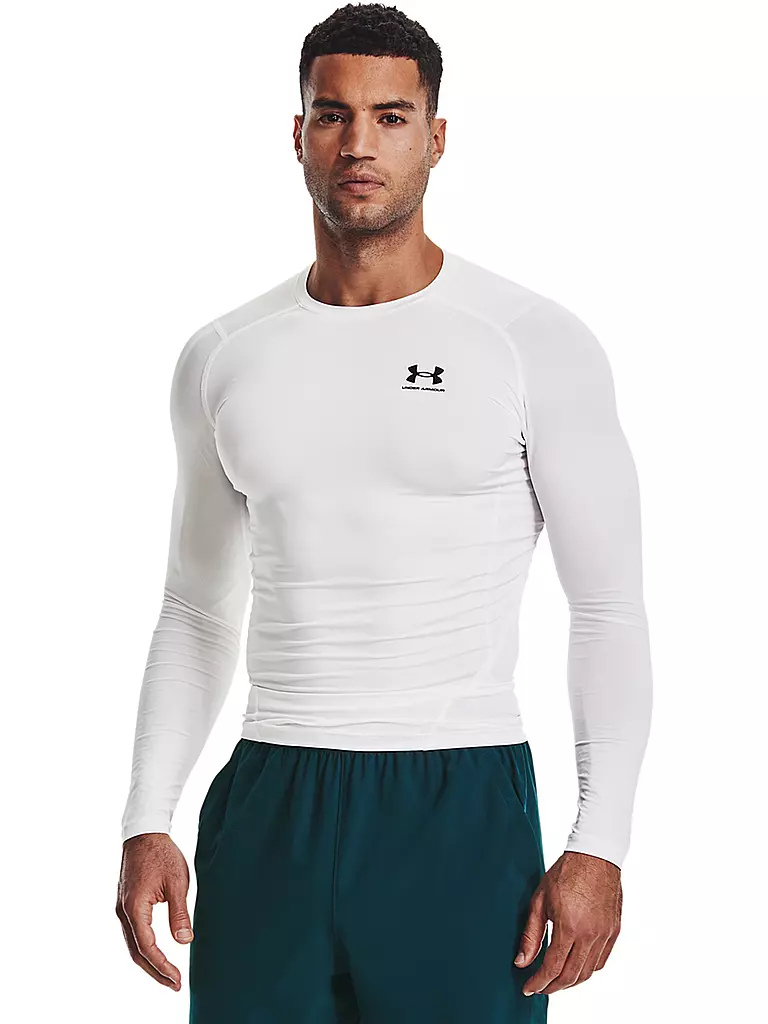 UNDER ARMOUR | Camiseta de fitness para hombre HeatGear® Armour | Blanco