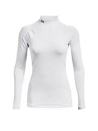 UNDER ARMOUR | Camiseta de fitness para mujer ColdGear® Authentics Mockneck | Blanco