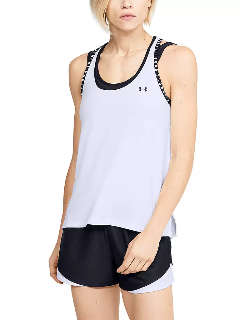 UNDER ARMOUR | Camiseta de fitness para mujer UA Knockout | Blanco