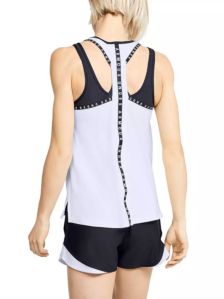 UNDER ARMOUR | Camiseta de fitness para mujer UA Knockout | Blanco