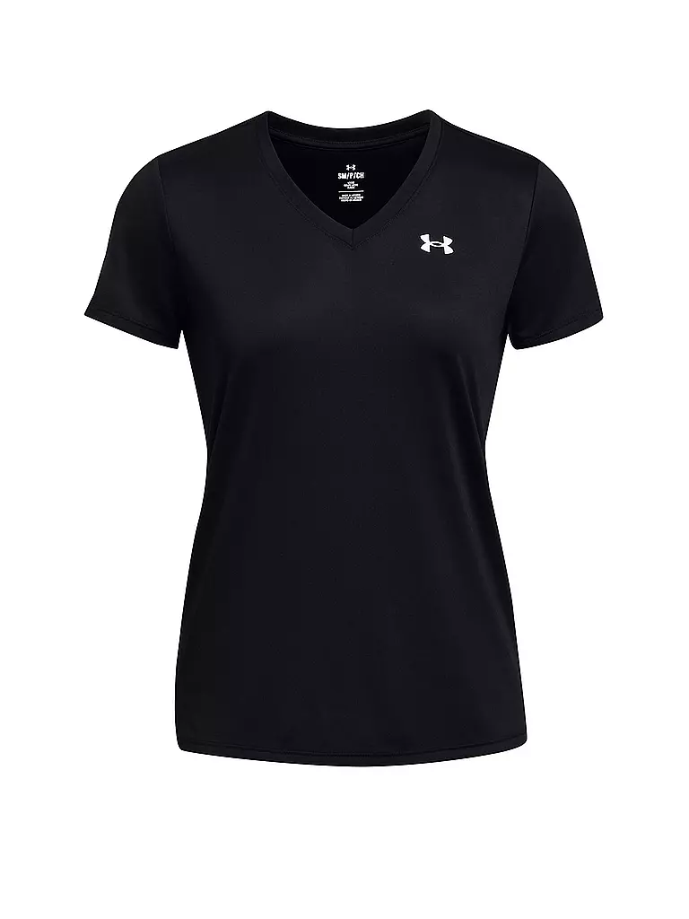 UNDER ARMOUR | Camiseta de fitness para mujer UA Tech™ con cuello en V | Negro