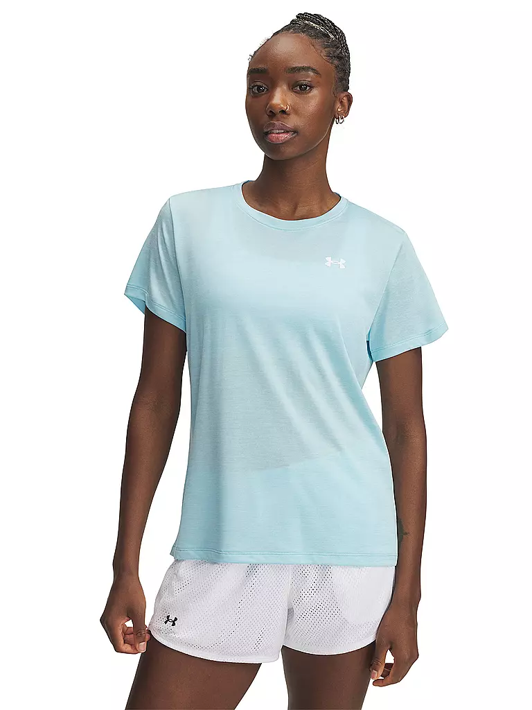 UNDER ARMOUR | Camiseta de fitness para mujer UA Tech™ Twist | Azul claro