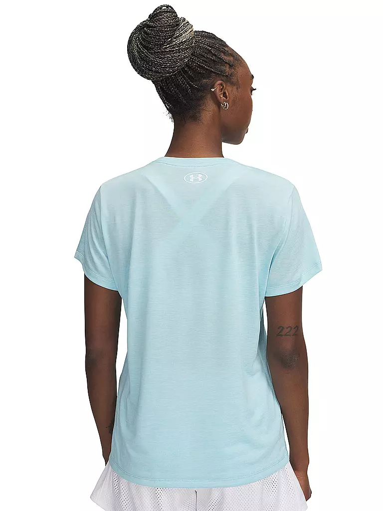 UNDER ARMOUR | Camiseta de fitness para mujer UA Tech™ Twist | Azul claro