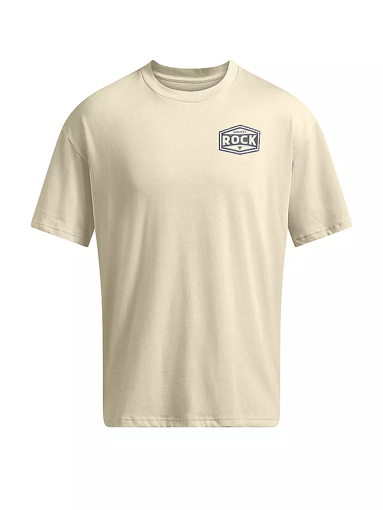UNDER ARMOUR | Camiseta de hombre The Rock HWT | Crema