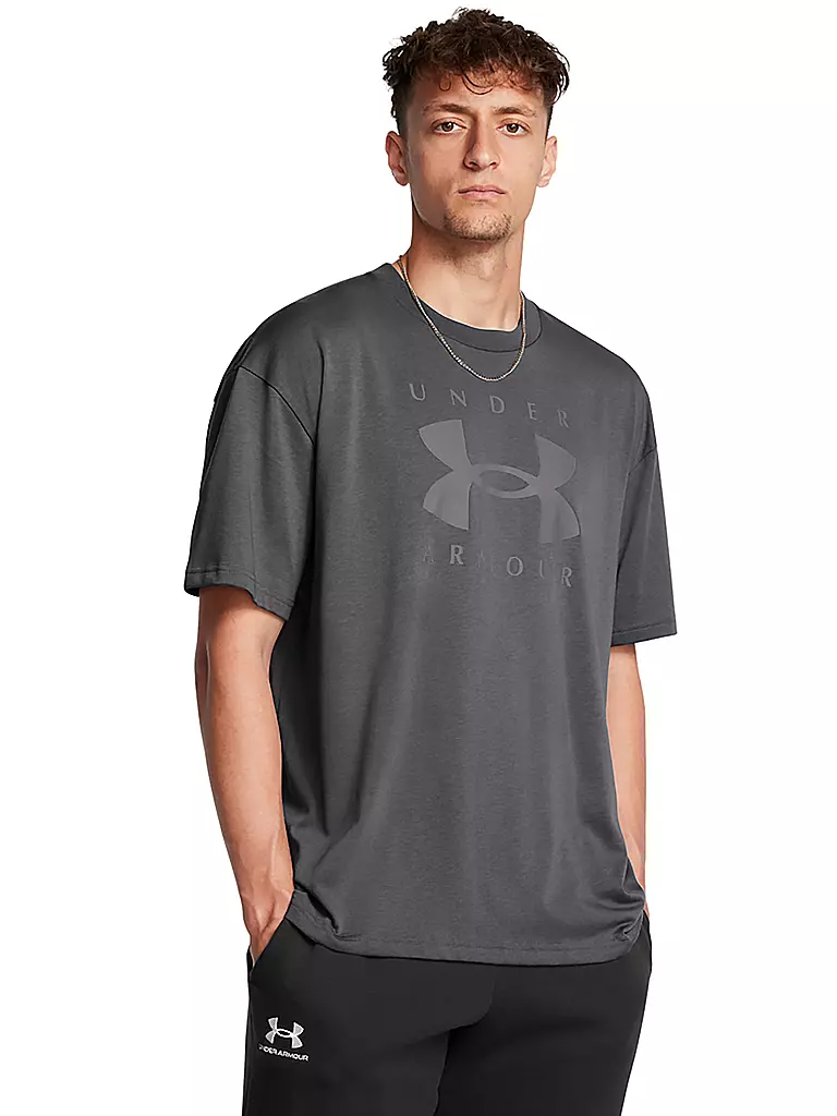 UNDER ARMOUR | Camiseta de hombre UA Heavyweight Logo | Gris