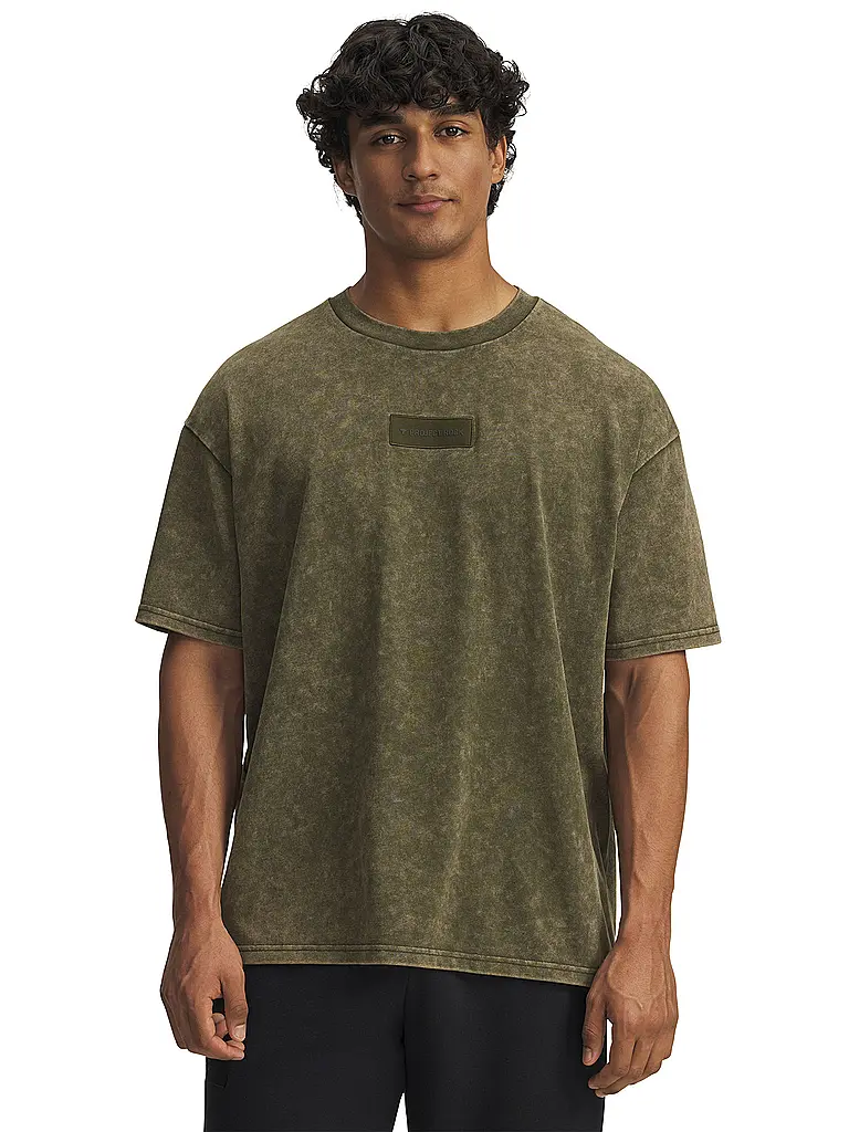 UNDER ARMOUR | Camiseta de hombre UA Project Rock Heavyweight | Oliva