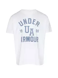 UNDER ARMOUR | Camiseta de mujer UA Heavyweight Oversized Collegiate | Blanco