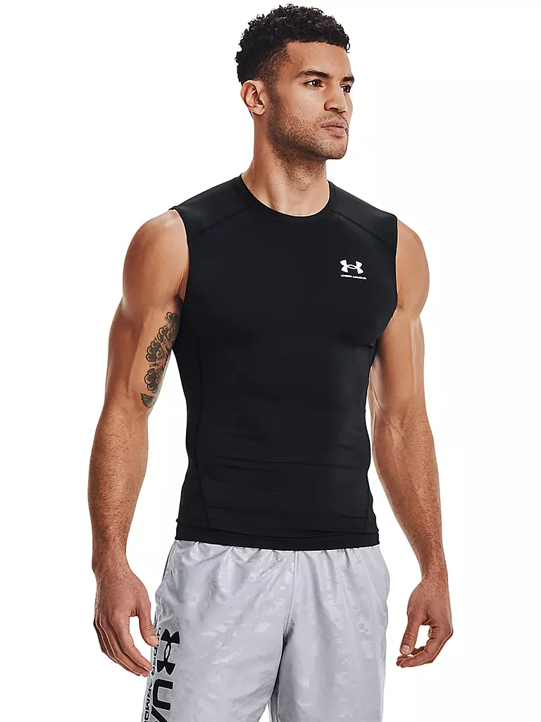 UNDER ARMOUR | Camiseta de tirantes de fitness para hombre HeatGear® Armour | Negro