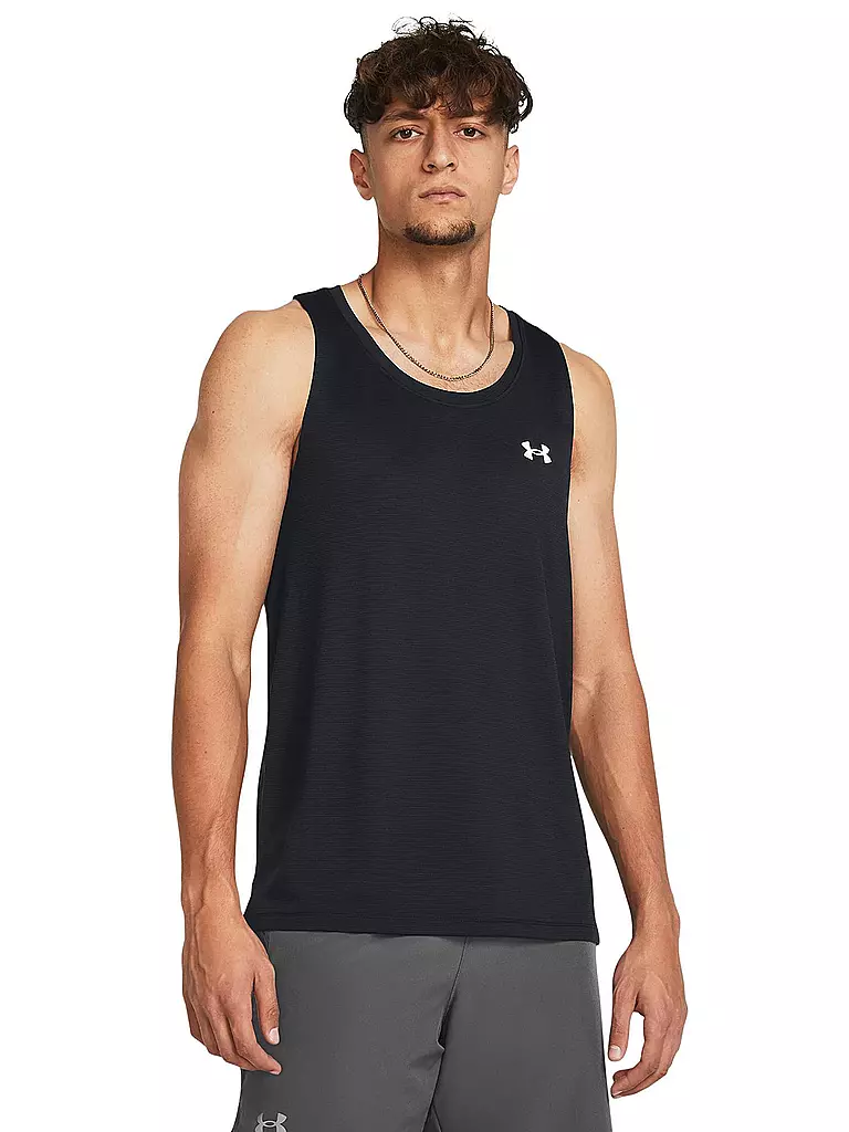 UNDER ARMOUR | Camiseta de tirantes de fitness para hombre UA Launch Streaker | Negro