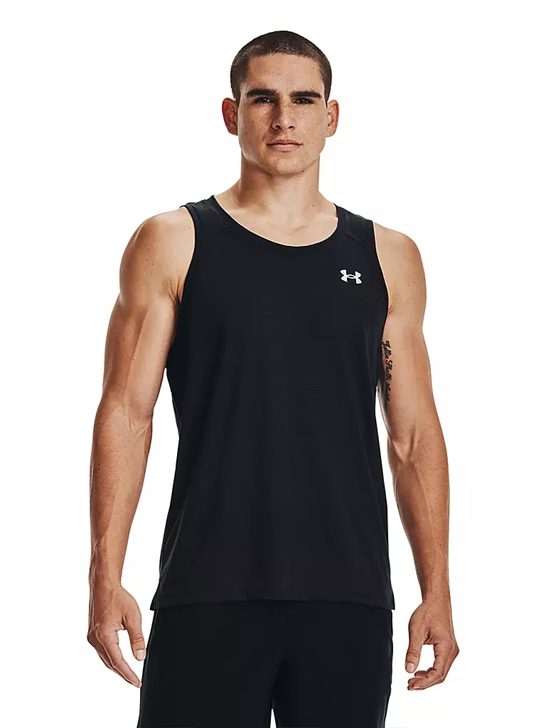 UNDER ARMOUR | Camiseta de tirantes de fitness Streaker para hombre | Negro