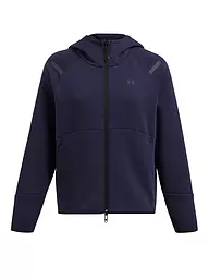 UNDER ARMOUR | Chaqueta con capucha para mujer UA Unstoppable Fleece con cremallera completa | Azul oscuro