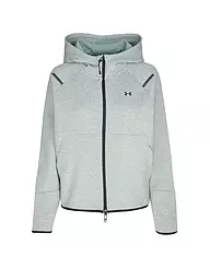 UNDER ARMOUR | Chaqueta con capucha para mujer UA Unstoppable Fleece con cremallera completa | Menta